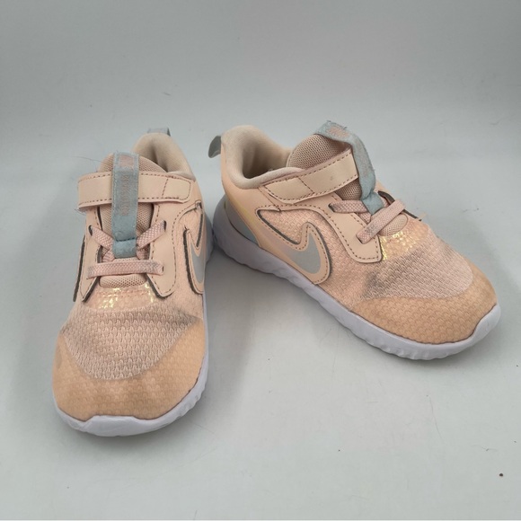 Nike Girl’s Flex Runner 2 Peach Slip-On Sneaker Athletic Shoe- Size 10 C - Picture 6 of 12